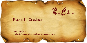 Muzsi Csaba névjegykártya